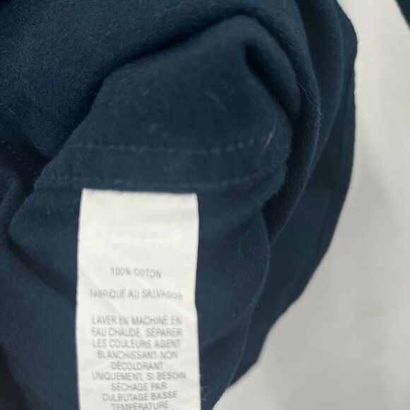 L.L. Bean Chamois Shirt Medium Tall Blue Classic Flannel Button Double Pocket - Picture 5 of 6